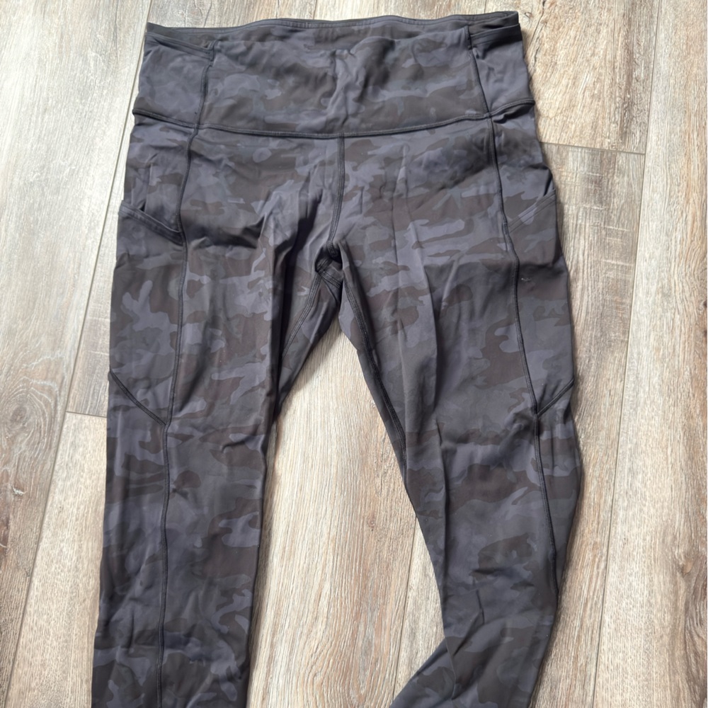 lululemon athletica Black Camo Leggings